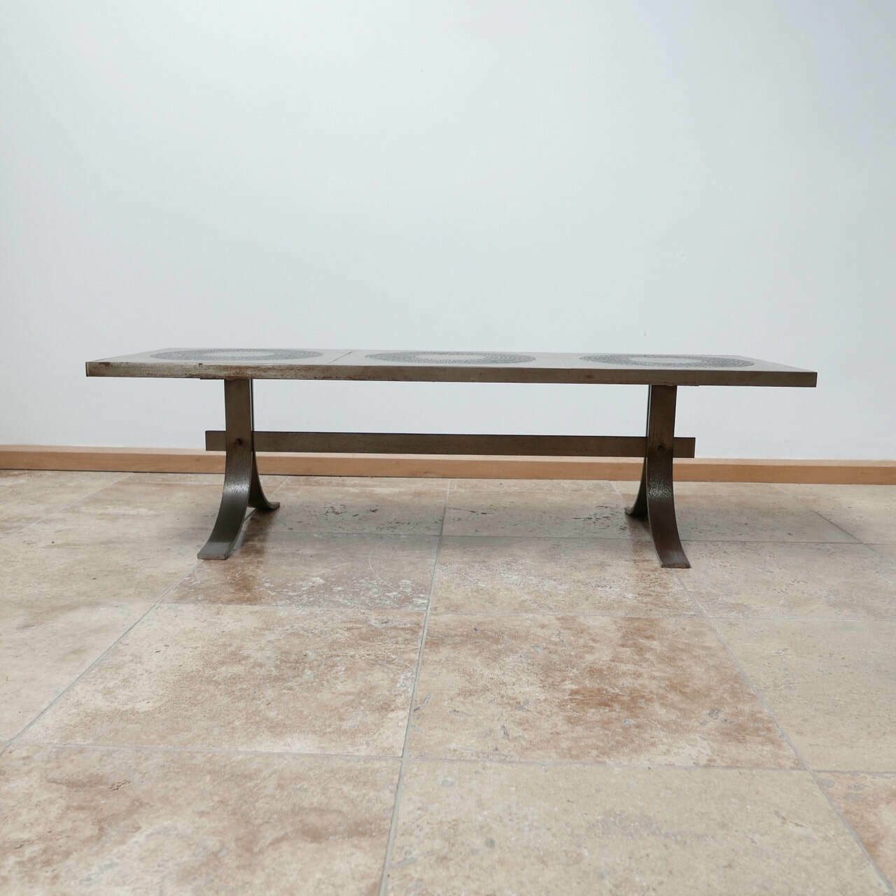 Mid Century Brutalist Coffee Table Attributed To Marc D'haenens