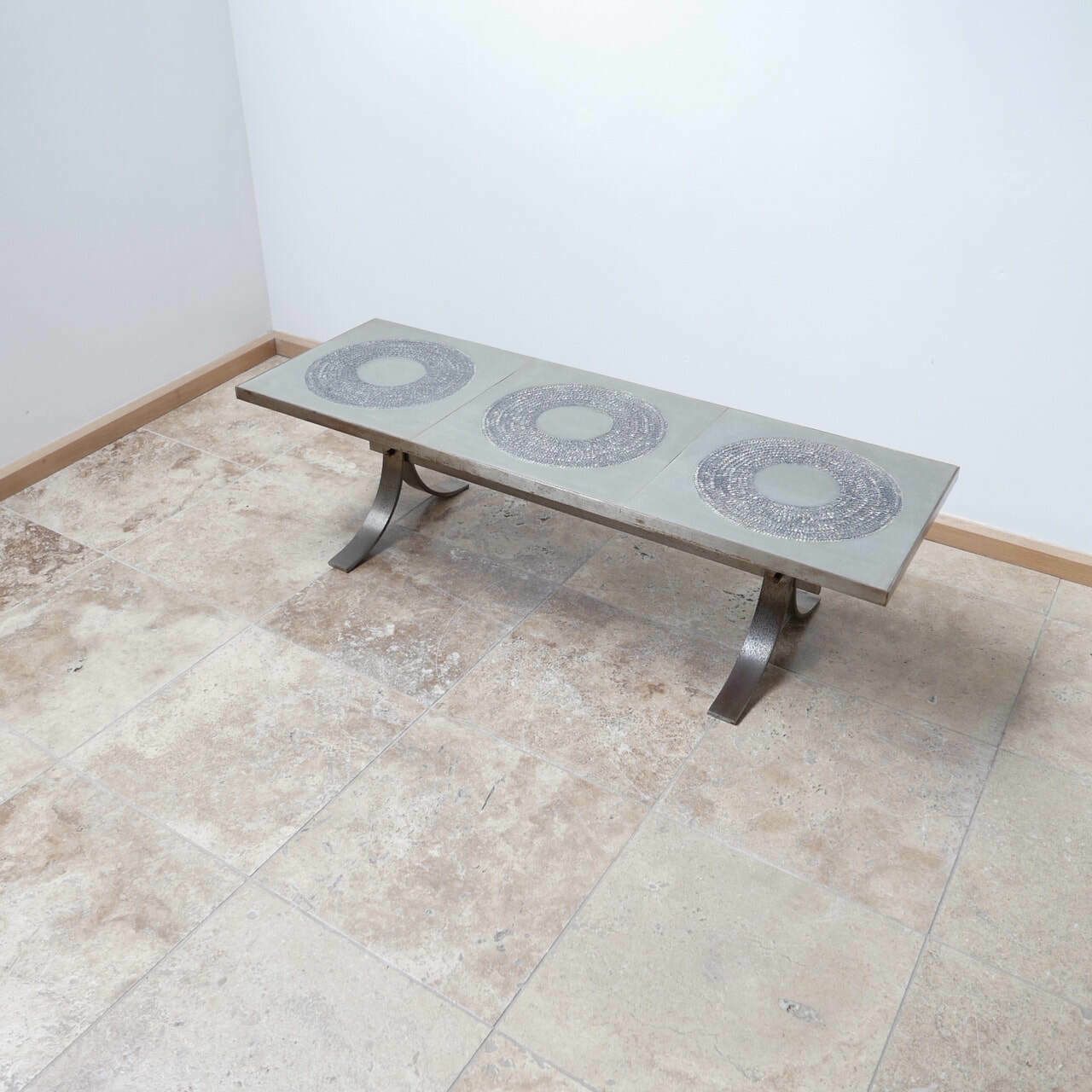 995.0 Mid Century Brutalist Coffee Table Attributed To Marc D'haenens photo