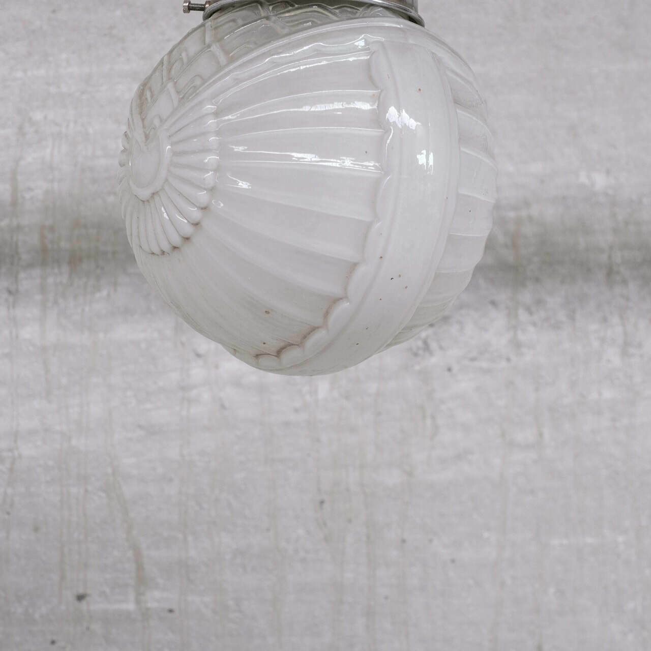 Pair Of Glass Art Deco Small Pendant Lights photo 575.0
