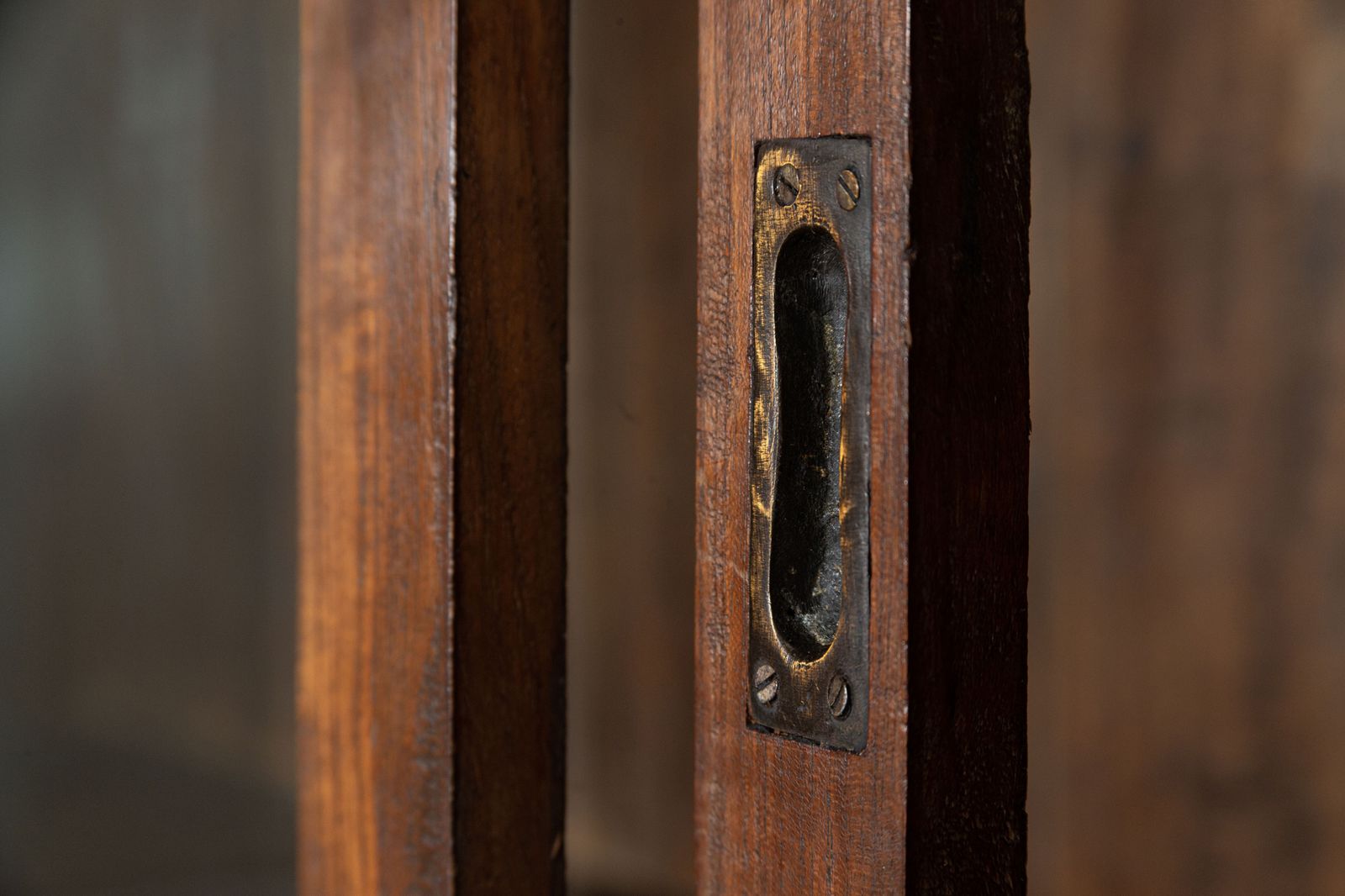 photo buy Large French Oak Glazed Haberdashery Shop Cabinet