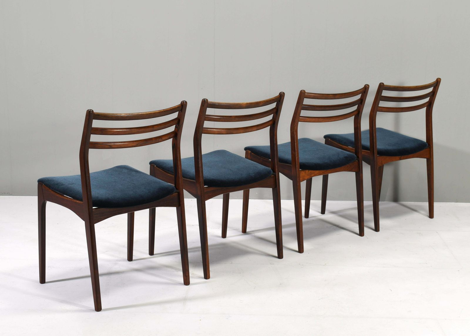 Furniture Set Of Four Scandinavian Danish Dining Chairs   Denmark, Circa 1960 photo