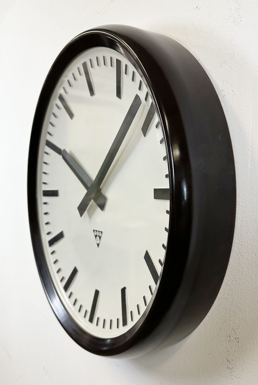 Large Industrial Bakelite Factory Wall Clock From Pragotron, 1960s photo 389.0
