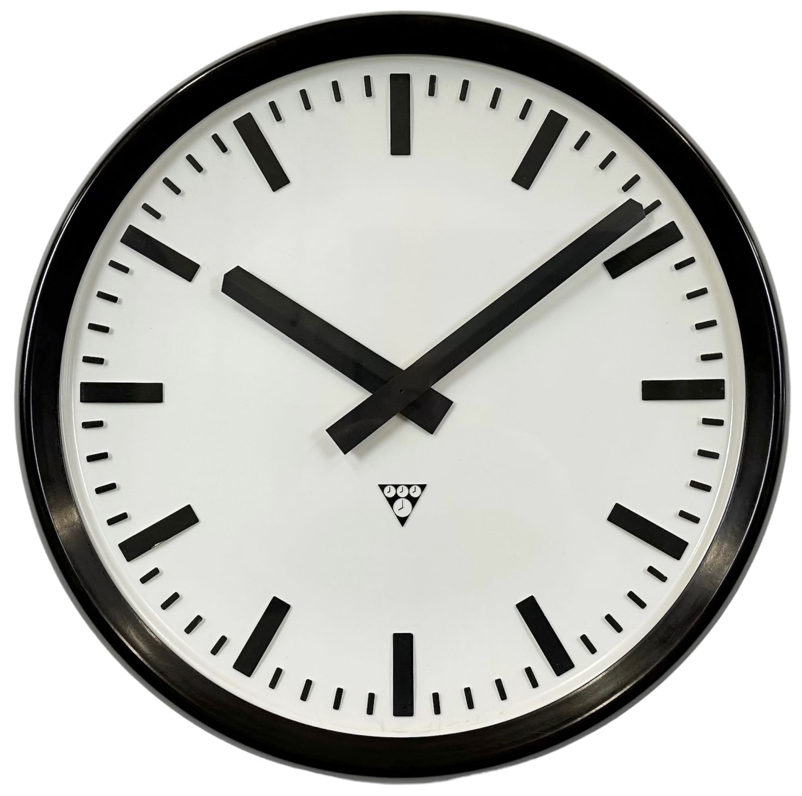 Large Industrial Bakelite Factory Wall Clock From Pragotron, 1960s