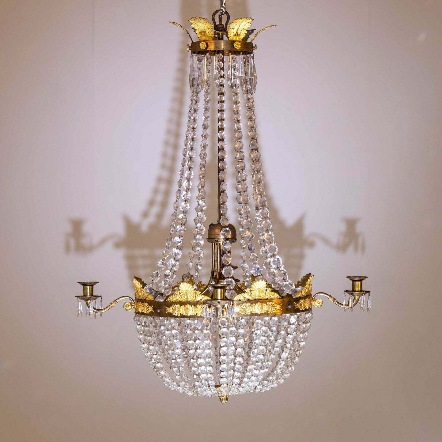 Chandelier With Crystals, France Circa 1830 photo furniture