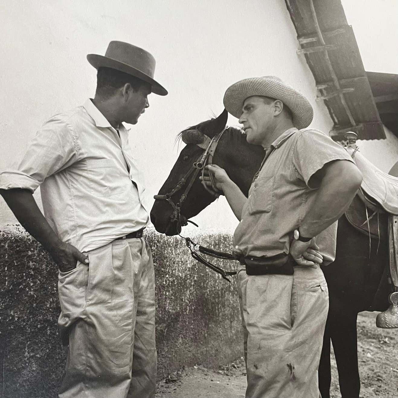 Hanna Seidel Colombian Farmer, Horse, Black And White Photograph, 1960s Circa 1960s