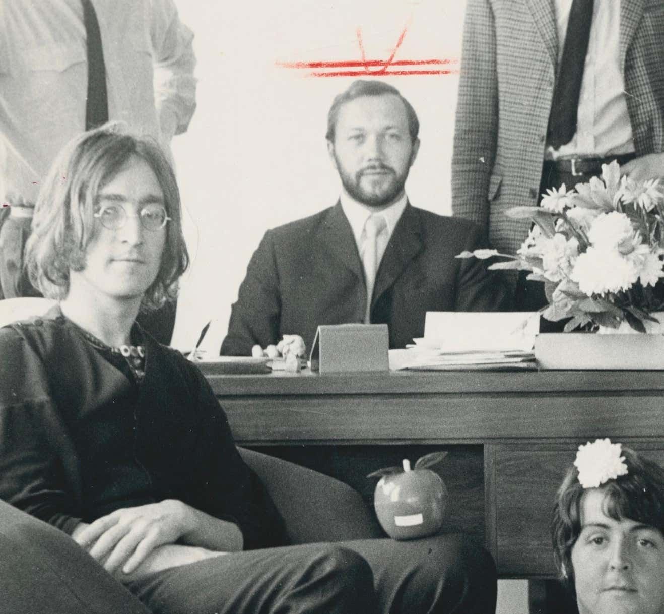The Beatles, Office, Black And White Photograph,. Circa 1970s photo furniture