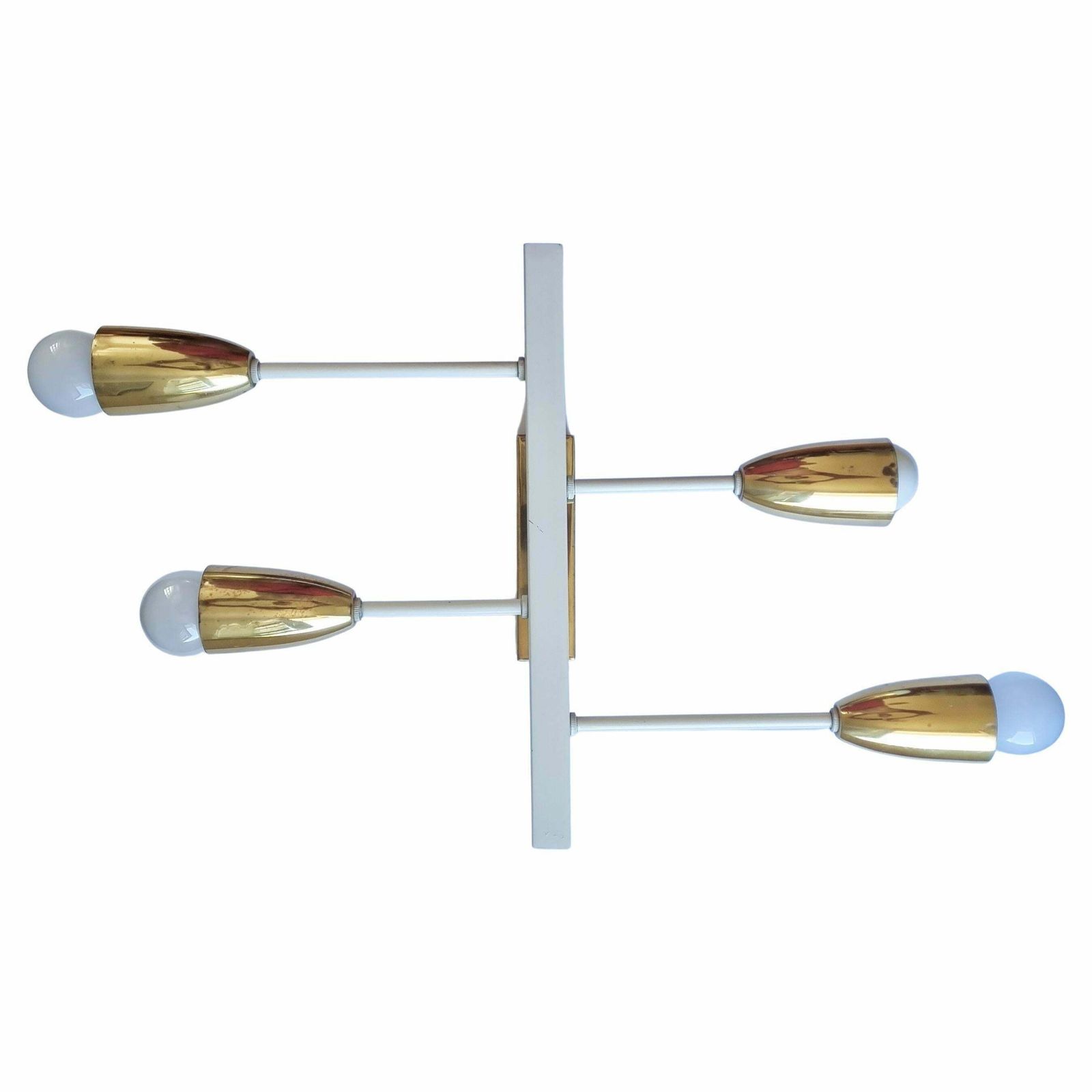 Pair Of Midcentury Wall Or Ceiling Lamps, Flush Mounts, Stilnovo Style, 1960s photo furniture