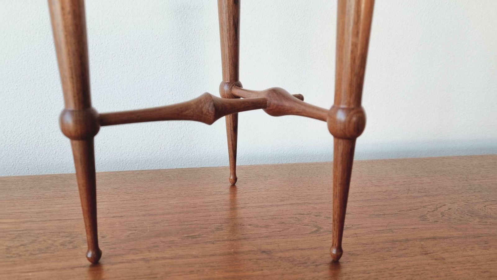 Midcentury Teak And Brass Rare Table Candle Holder / Stick, Denmark, 1960s photo buy