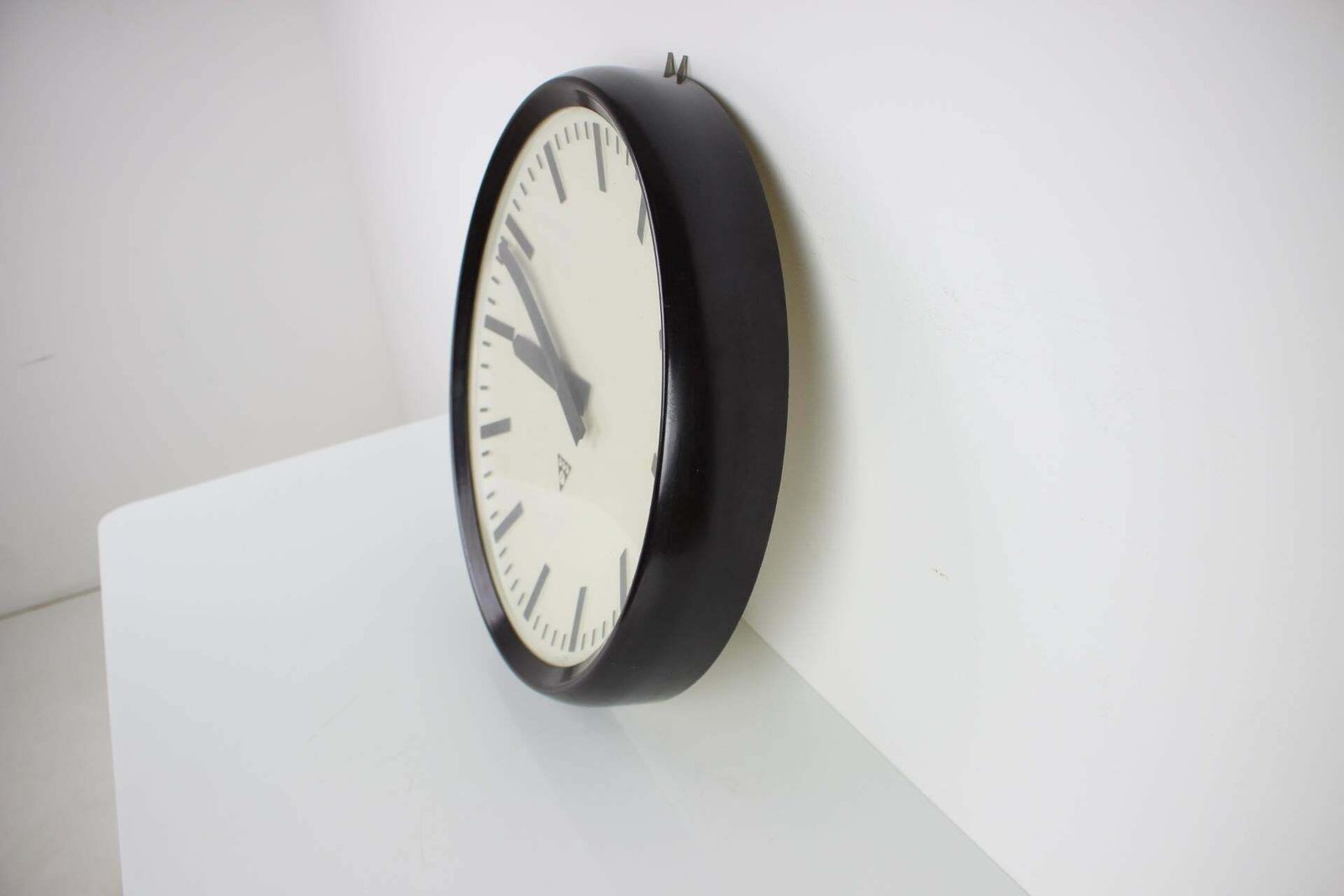 Large Bakelite Industrial Wall Clock By Pragotron, 1960s photo for sale