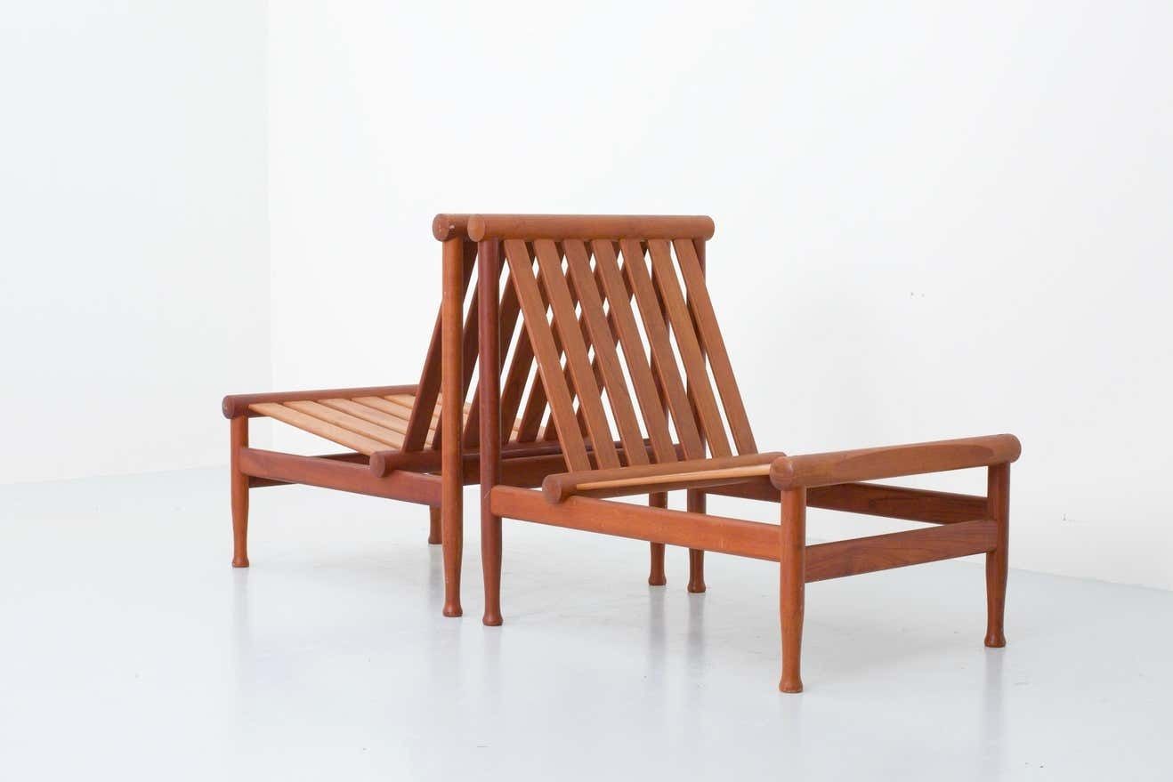 Set Of Four '501' Lounge Chairs By Kai Lyngfeld Larsen In Teak, Denmark, 1950s photo buy