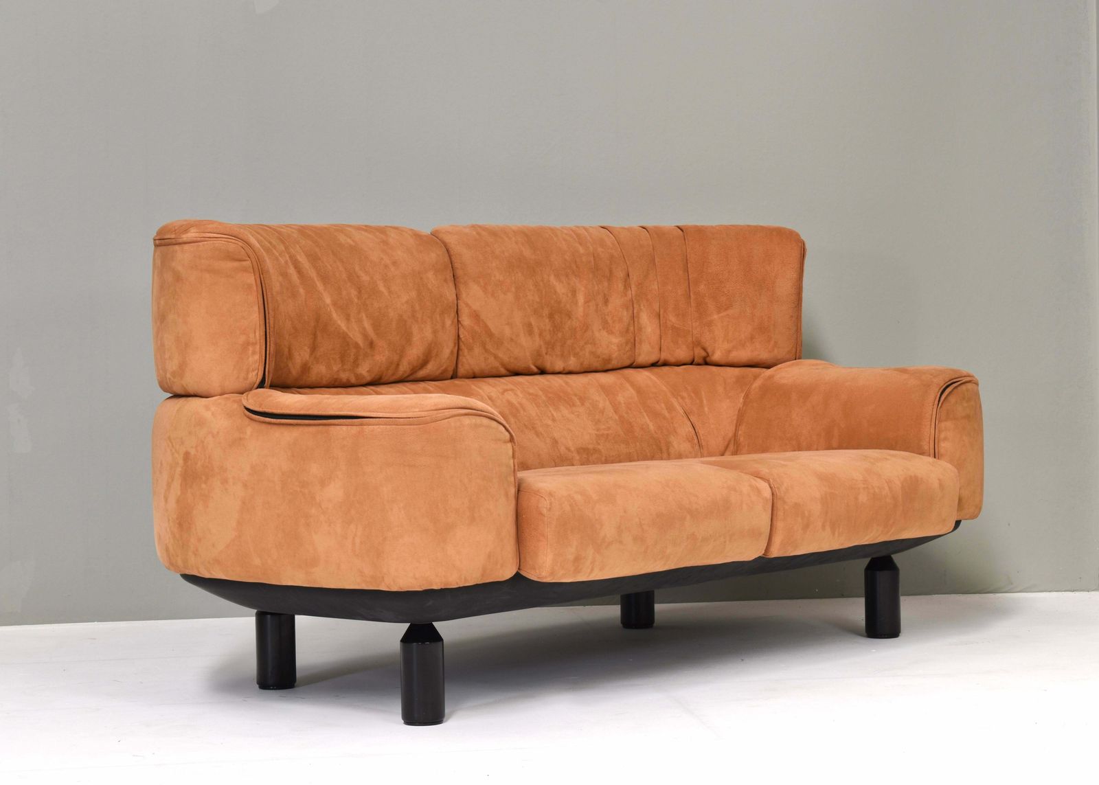 Rare Bull Sofa In Terra Alcantara By Gianfranco Frattini For Cassina Italy, 1987 photo furniture