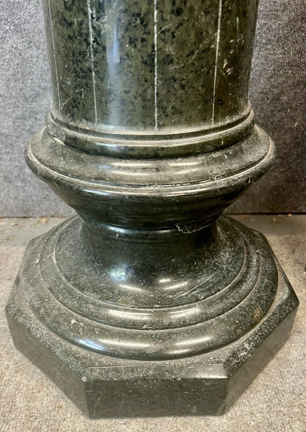 Pair Of 19th.Century Serpentine Marble Columns photo for sale