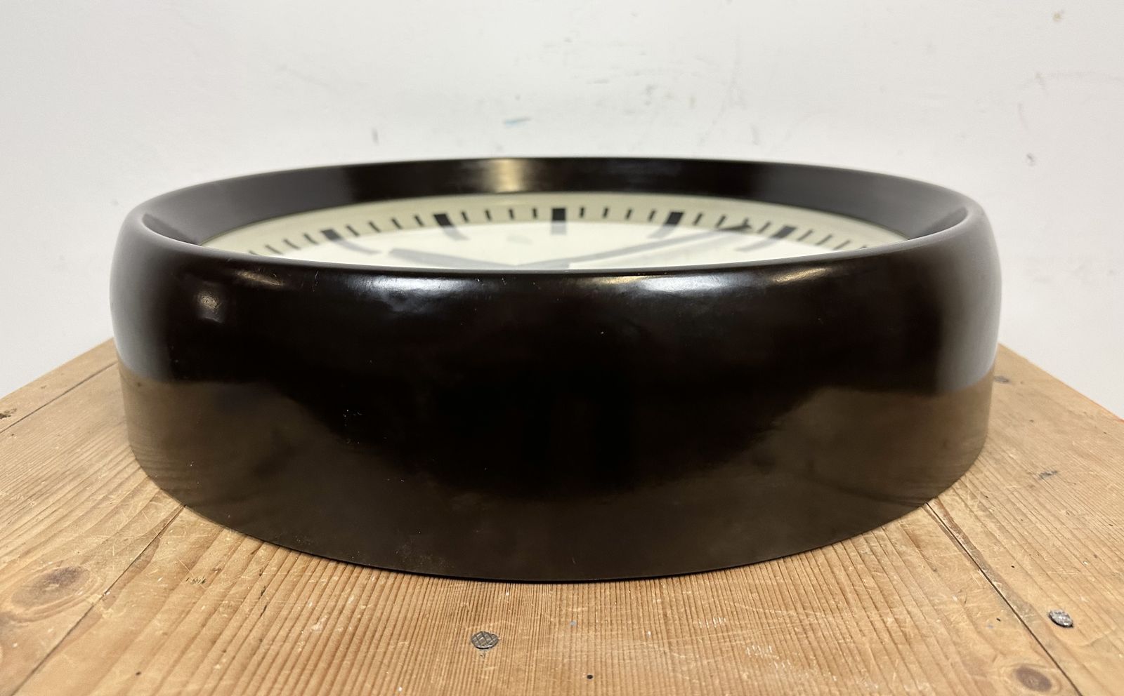 photo for sale Large Industrial Bakelite Factory Wall Clock From Pragotron, 1960s