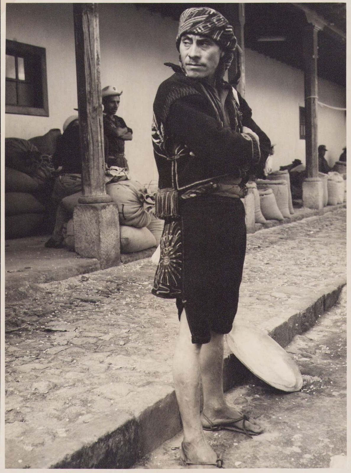 Guatemalan Man, Black And White Photograph, Ca. 1960s