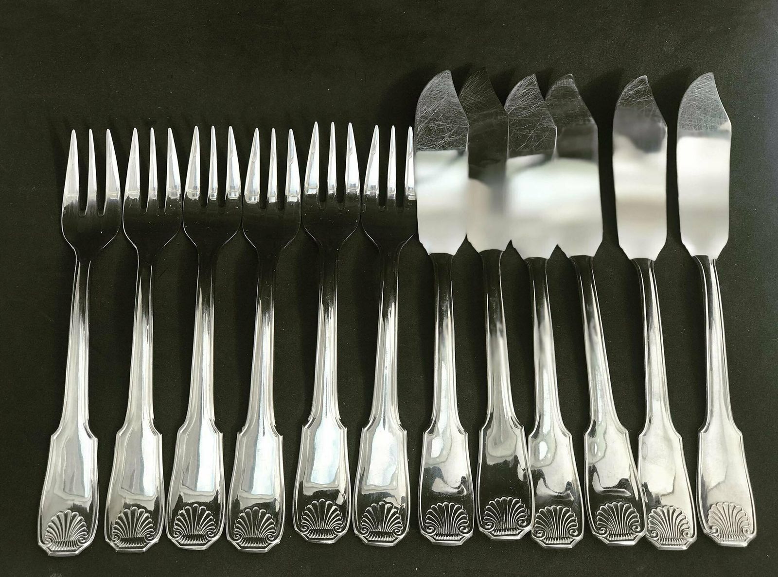 Fish Cutlery Flatware Fork Knives Wmf Cromargan Stainless Steel Table Holiday Dinner Wedding Gift Seafood Cutlery Wedding Gift