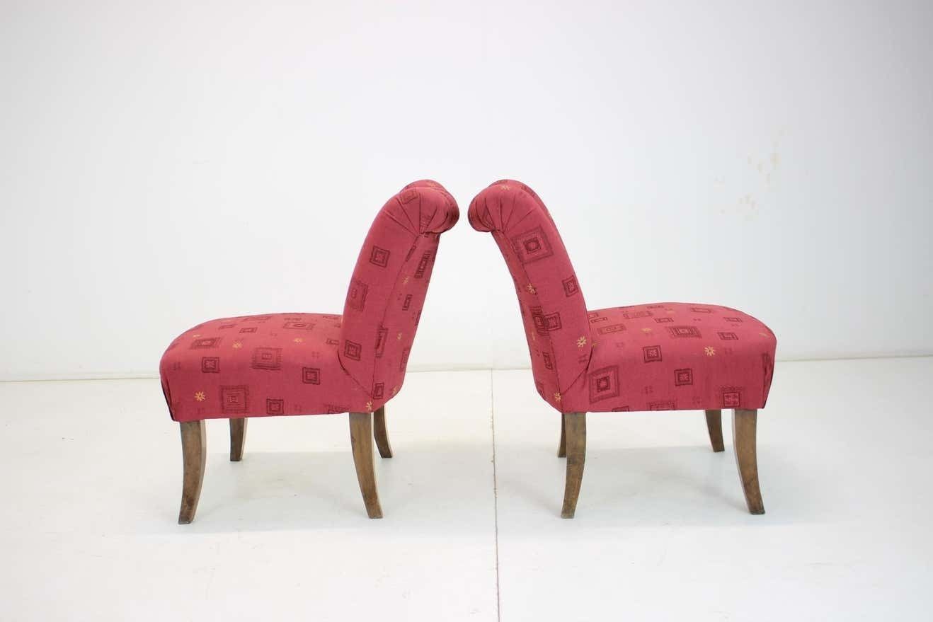 1940s Pair Of Art Deco Armchairs Czechoslovakia photo Furniture