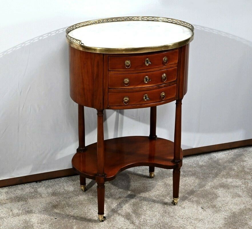 Tambour Mahogany Chiffonier Table Louis XVI Period  2nd Part Of The 18th Century photo furniture