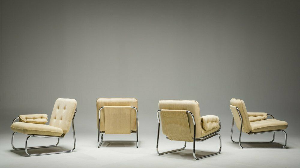 photo vinterior Three Seater Borkum Sofa & Lounge Chairs By Johan Bertil Häggström For Ikea, 1970s, Set Of 2