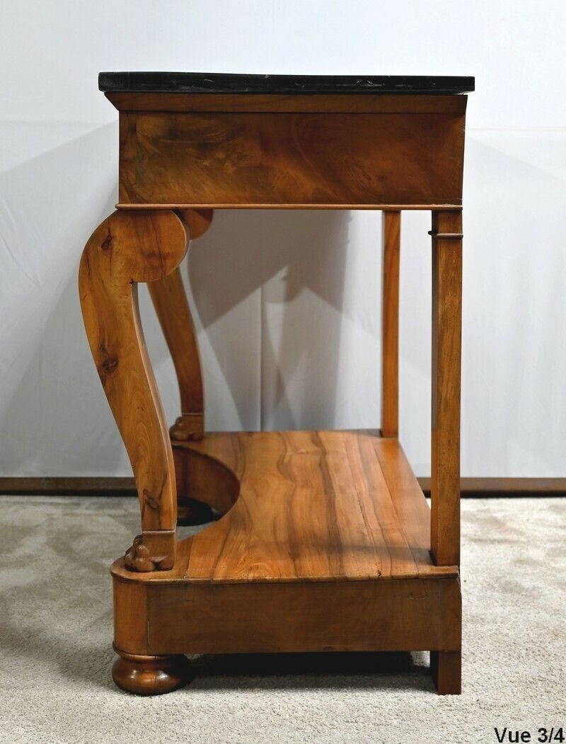 photo vintage Small Walnut Property Console Restoration Period  Early 19th Century