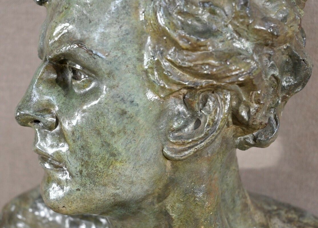 Important Bronze Jean Mermoz Signed A.Ouline  1st Part XX photo 1656.24