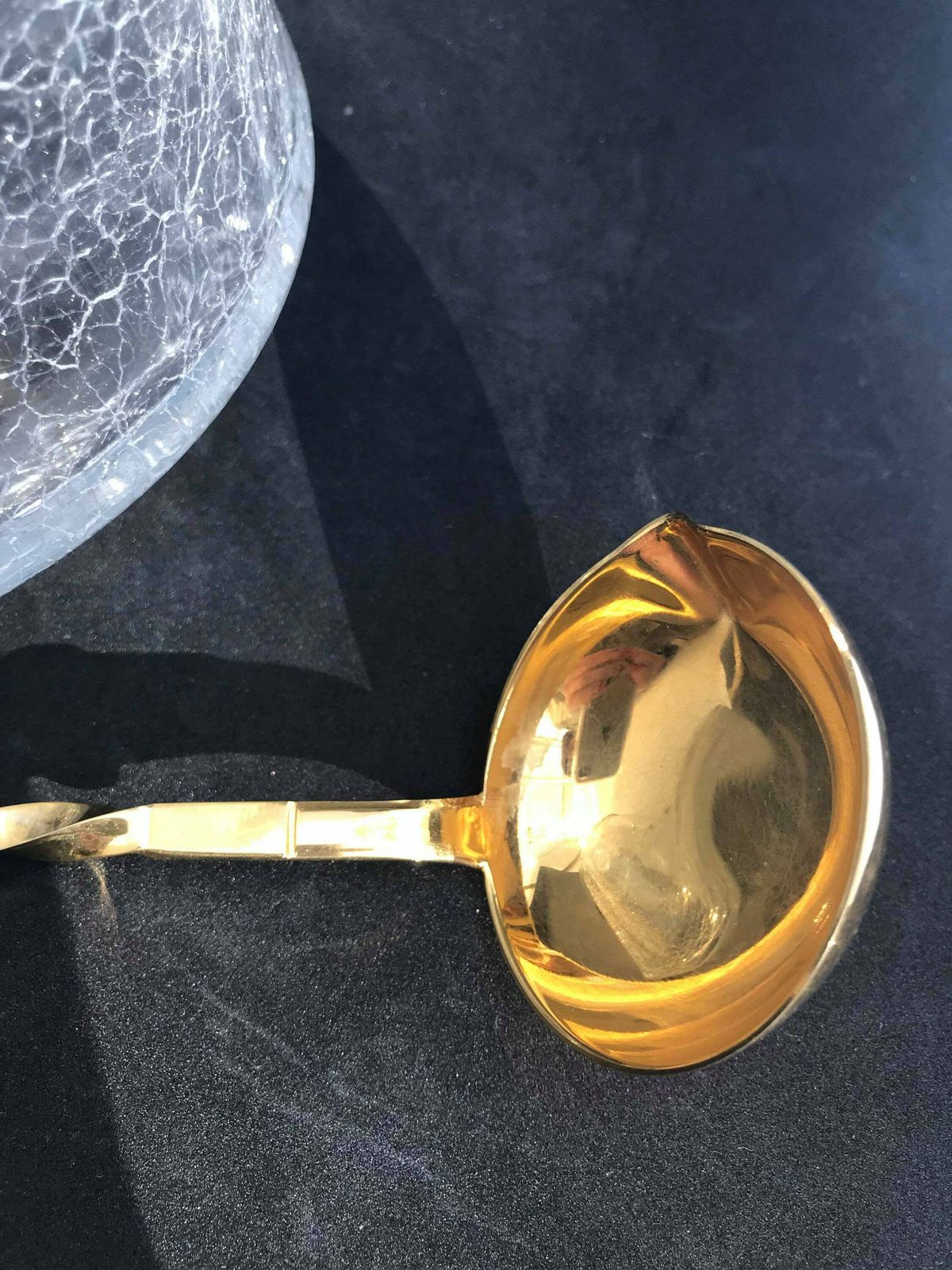 photo for sale Vintage Punch Bowl Glass Crackled Lidded Crystal Austrian Zalzburger Kristallglass With Ladle Sangria Jar Large Cocktail Jug Clerico Bowl