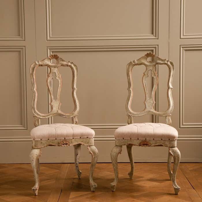 Set Of Six Venetian Dining Chairs photo furniture