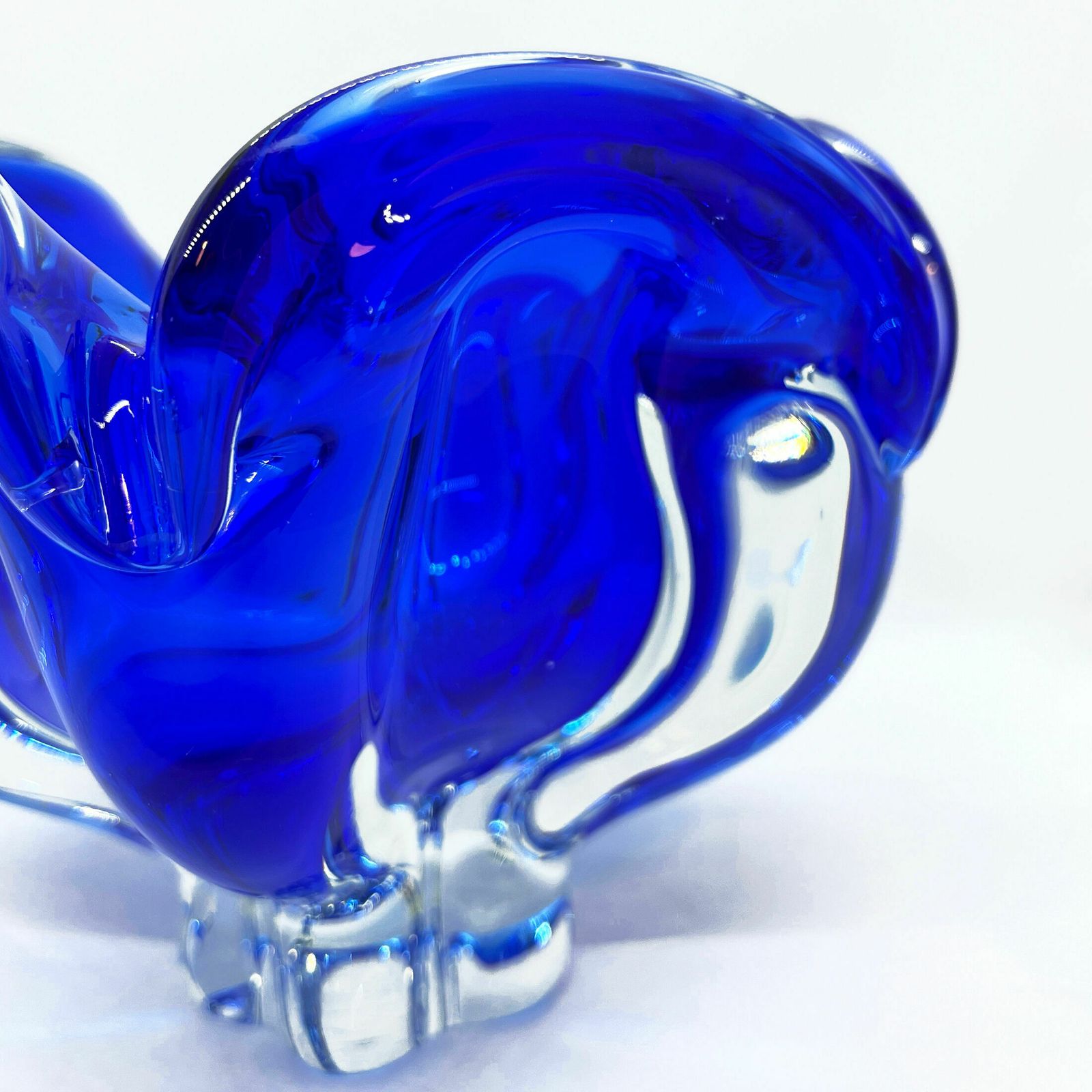Home Decor Cobalt Bowl, Designed By J. Hospodka, Chribska Sklarna, Czechoslovakia, 1960s photo