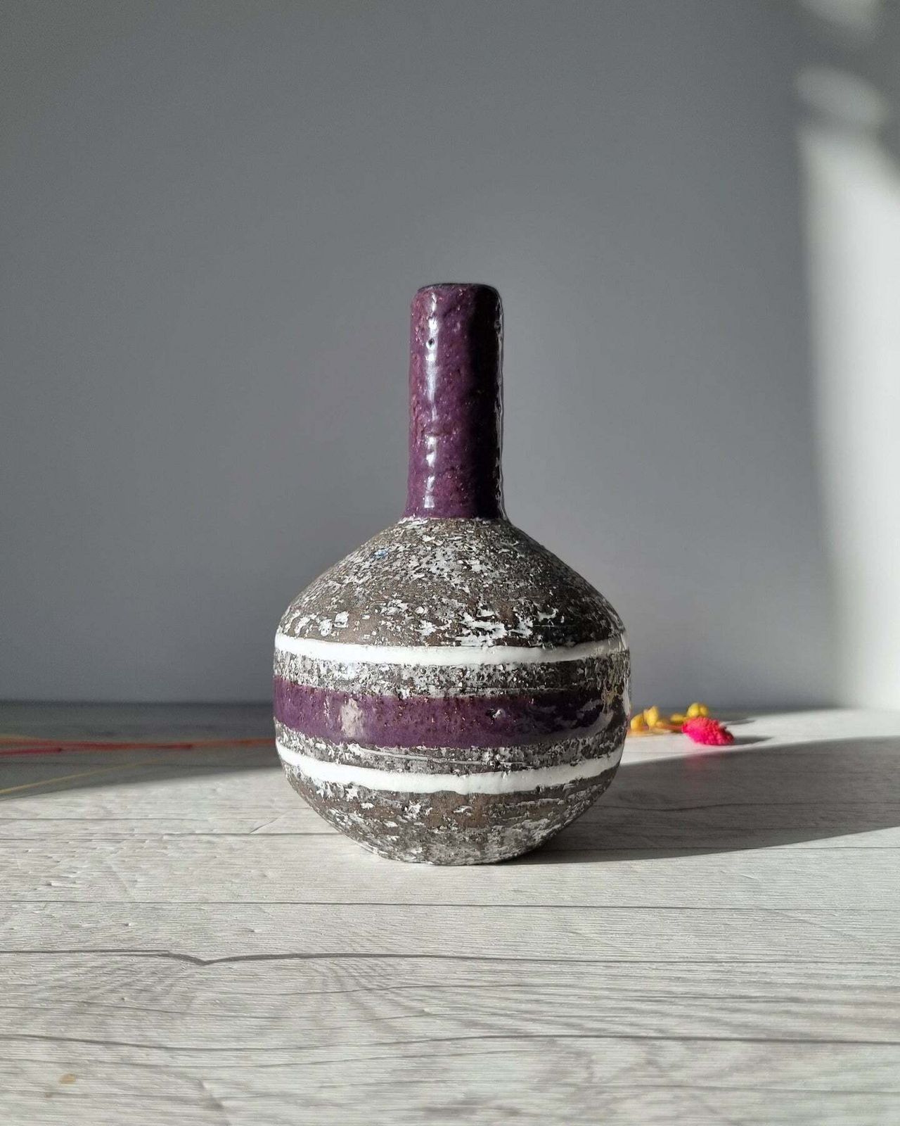 Ingrid Atterberg For Upsala Ekeby, 1957 59 'Chamotte' Series Sculptural Modernist Vase, Sweden