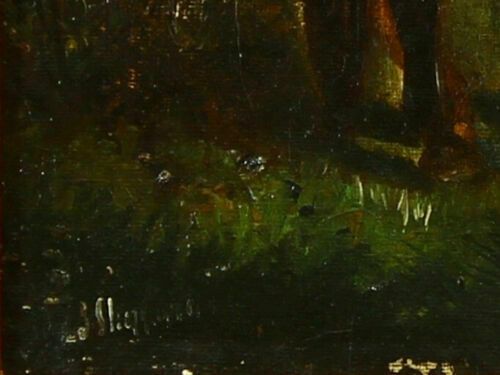 Oil On Canvas By John Sheppard. Horse And Border Collie Herding Sheep. photo for sale