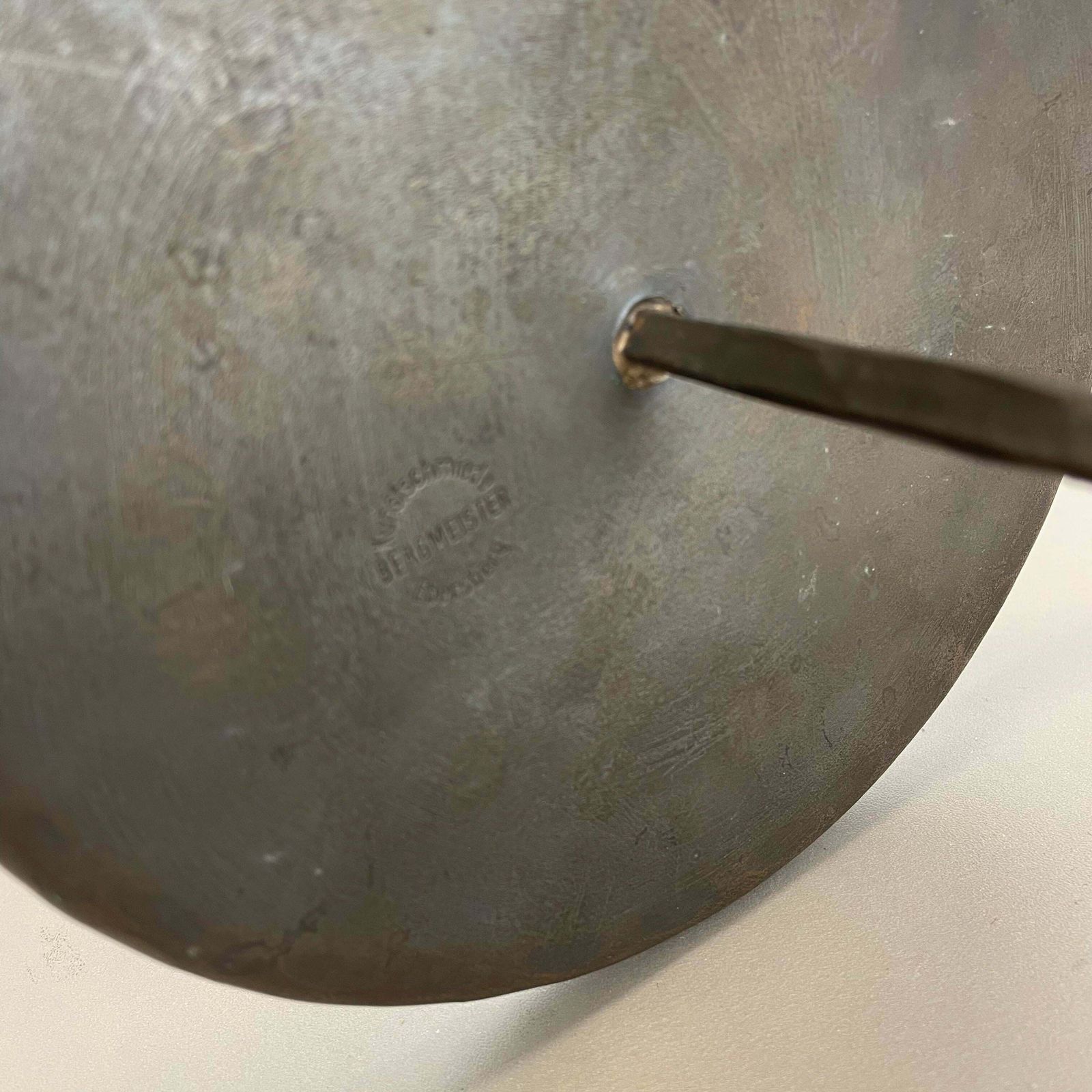 photo buy Large 42cm 3.9kg Brutalist Bronze Candleholder By Manfred Bergmeister, 1970s