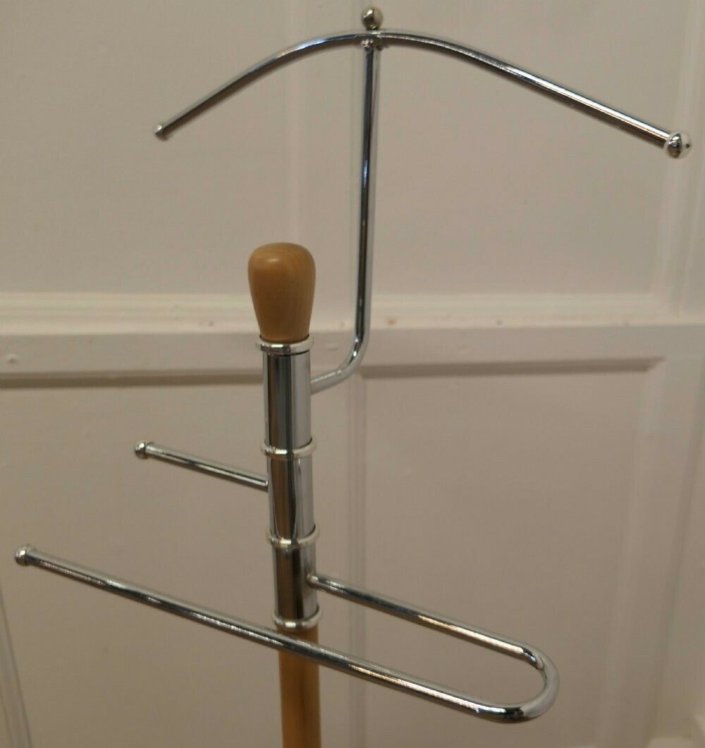 Mid Century Gentleman’s Floor Standing Valet Suit Hanger photo furniture