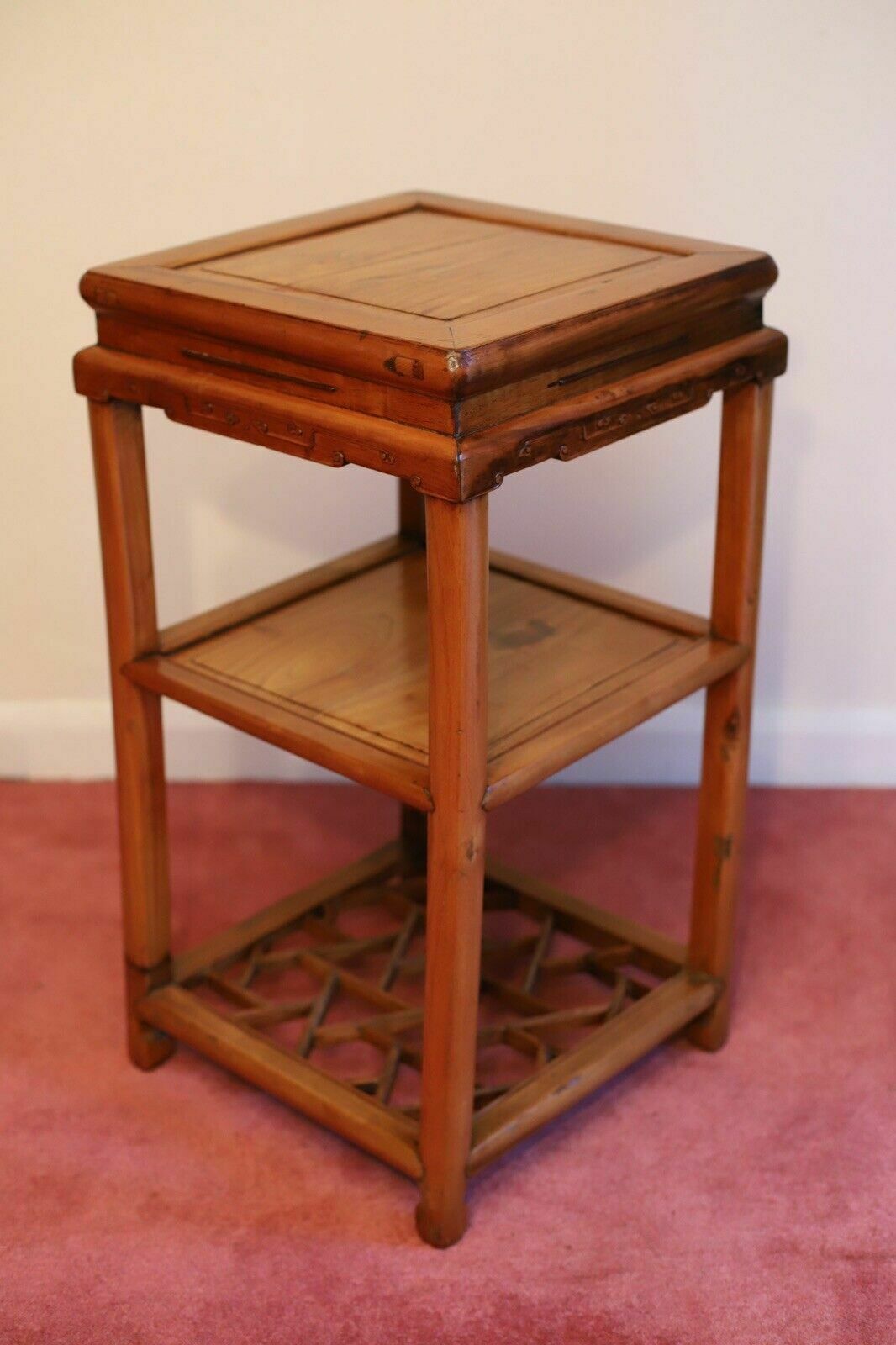 Two Beautiful Chinese Softwood Lamp Tables photo 395.0