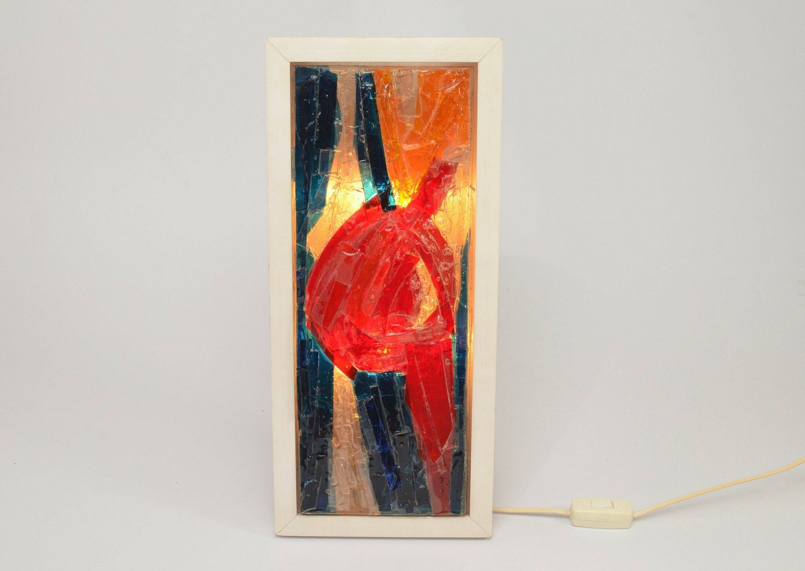 Rare Midcentury Modernist Wall Art Brutalist Sculpture Lamp, Leiden Netherlands 1970s photo for sale