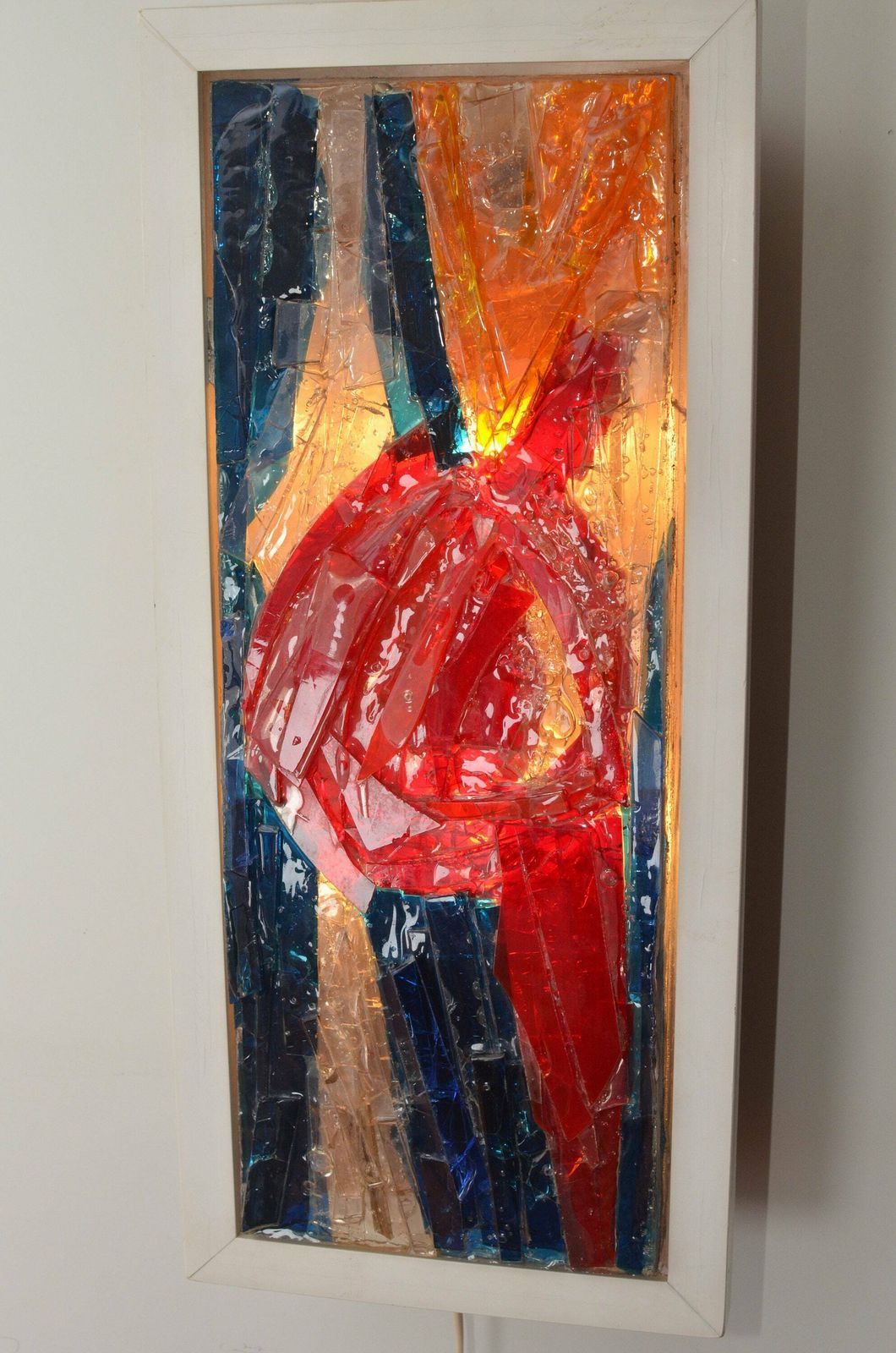 photo for sale Rare Midcentury Modernist Wall Art Brutalist Sculpture Lamp, Leiden Netherlands 1970s