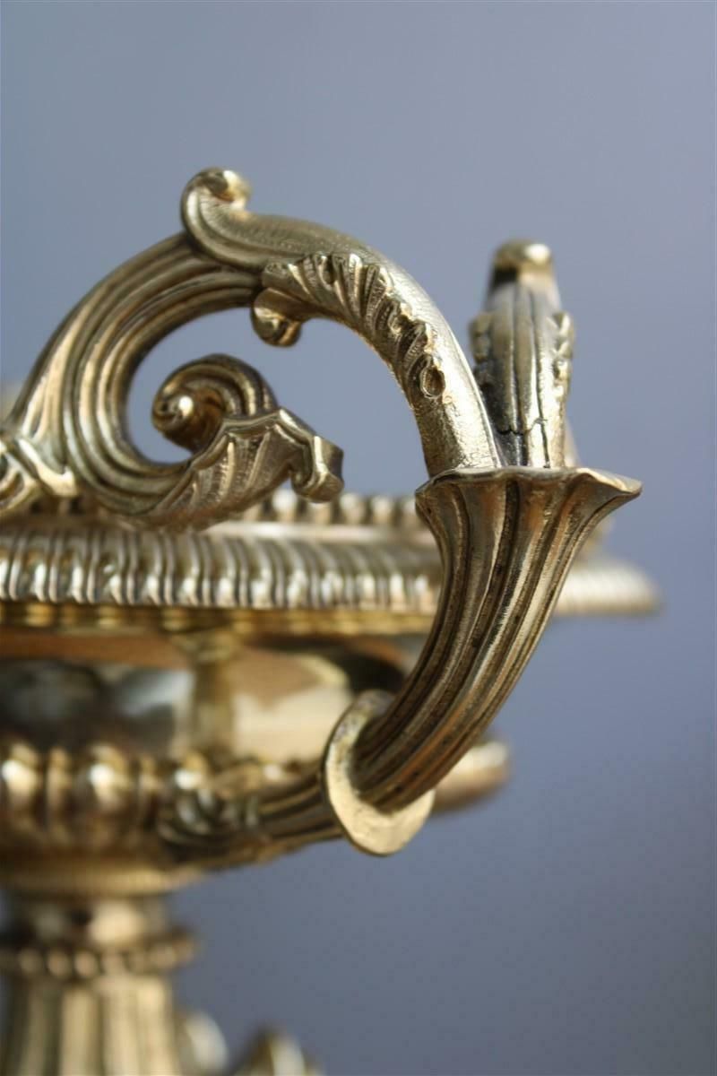 photo vinterior Pair Of Vases In Black Marble And Parts In Polished Brass Napoleon III France