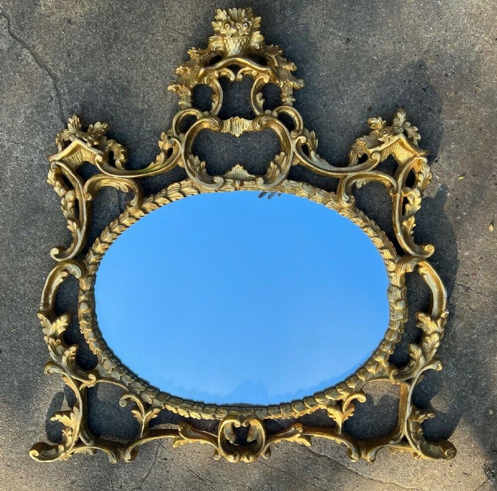 Italian Carved Giltwood Mirror In The Rococo Taste photo furniture