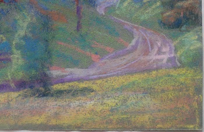 Eduards Metuzals Autumn Road. Paper, Pastel photo for sale