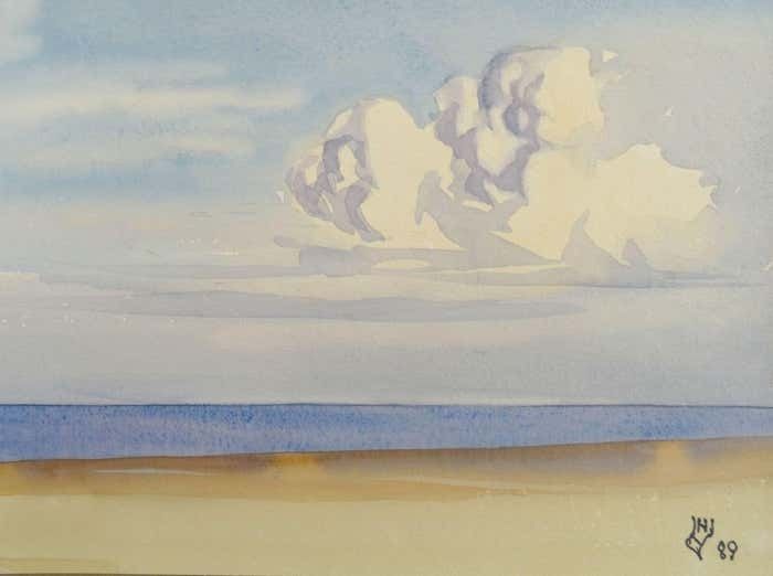 Nikolai Uvarov Sea 1989. Paper, Watercolour,