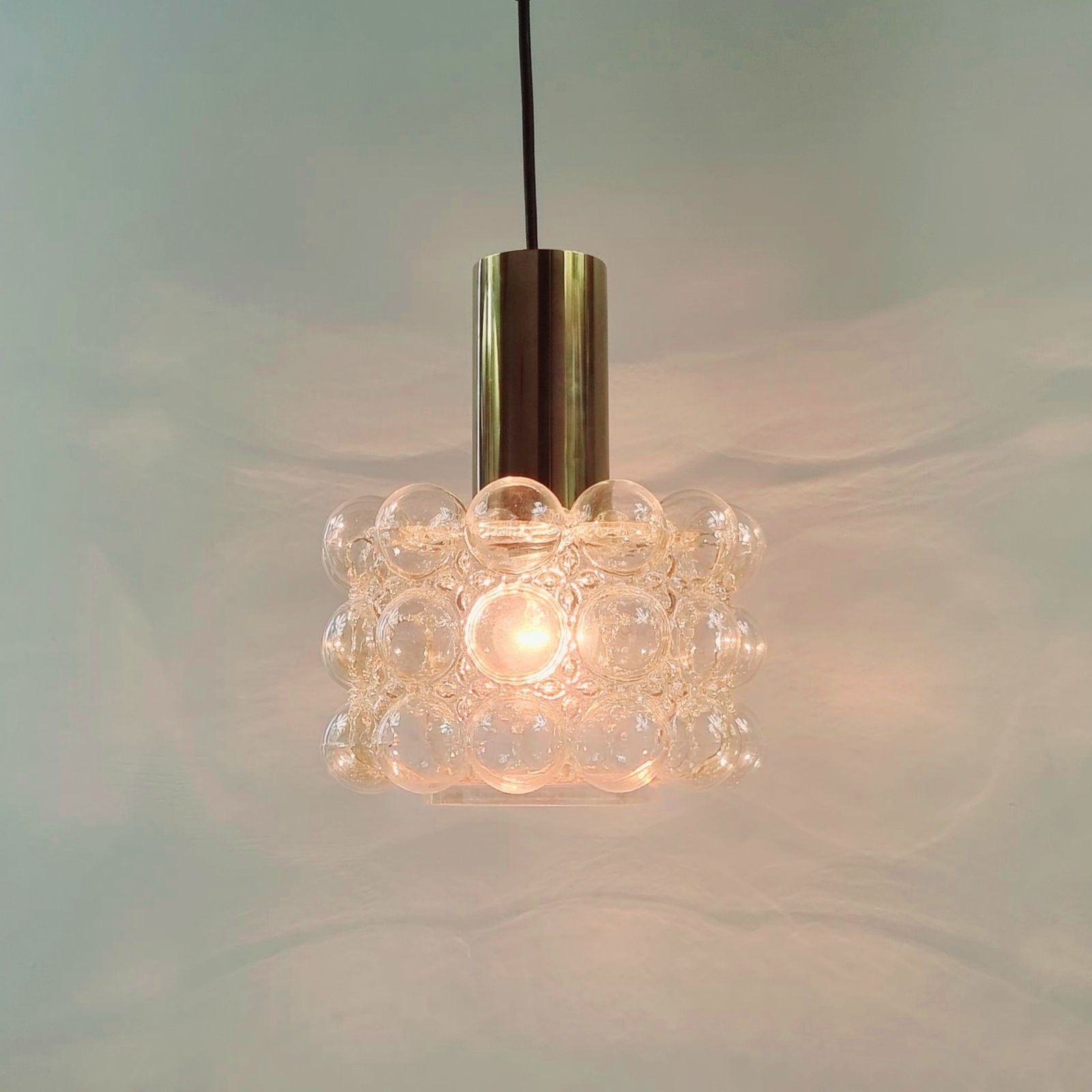 Mid Century Modern Bubble Glass Ceiling Lamp By Helena Tynell For Limburg, Germany, 1960s photo vinterior