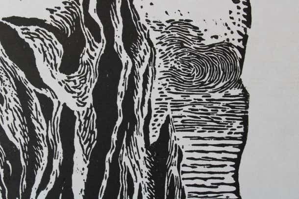 An Old Fairy Tale 1978 Paper Linocut photo for sale