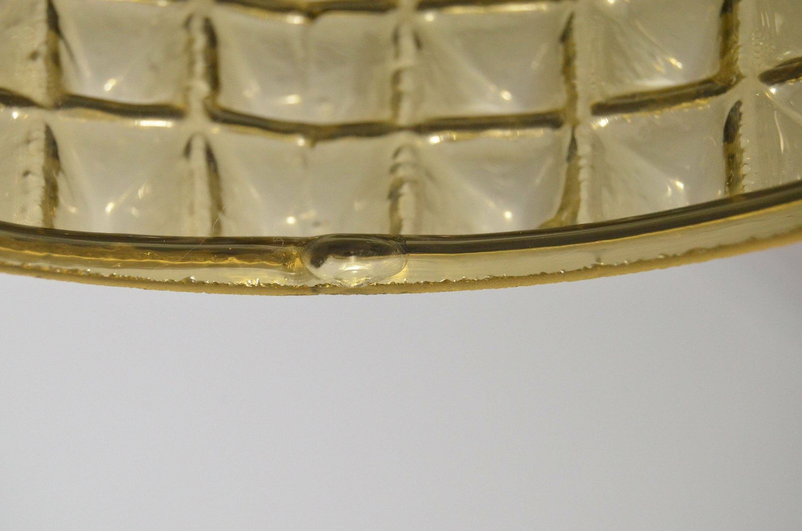 photo for sale Rare Scandinavian Ceiling Pendant Lamp With Double Shade Glass Attributed To Orrefors, Sweden 1960s