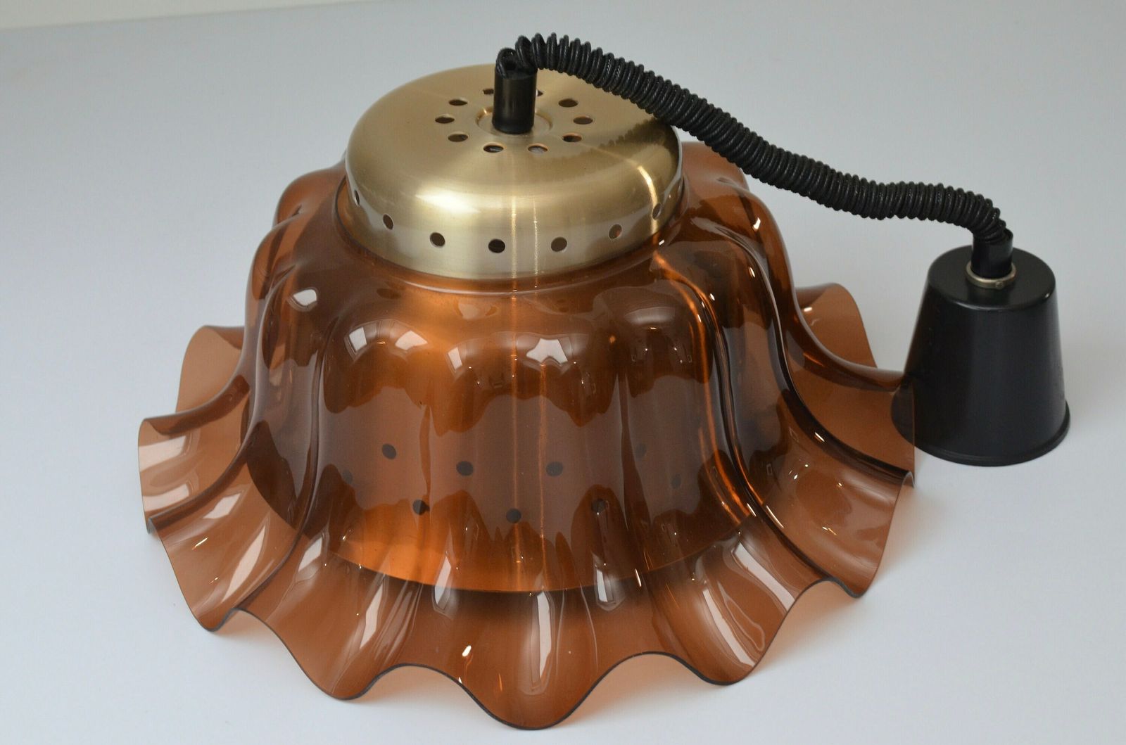 photo for sale Vintage Space Age Hanging Lamp Attributed To Herda Amsterdam, Midcentury Modern 1970s