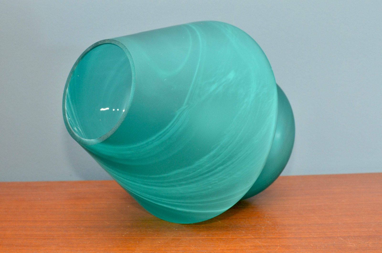 Large Vintage Murano Swirled Glass Mushroom Table Lamp, Italy 1980s photo vintage