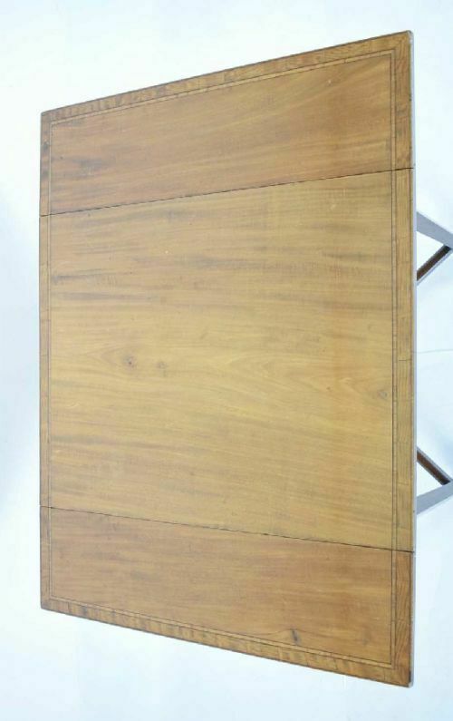 A Georgian Mahogany And Satinwood Pembroke Table With X Framed Stretchers photo for sale
