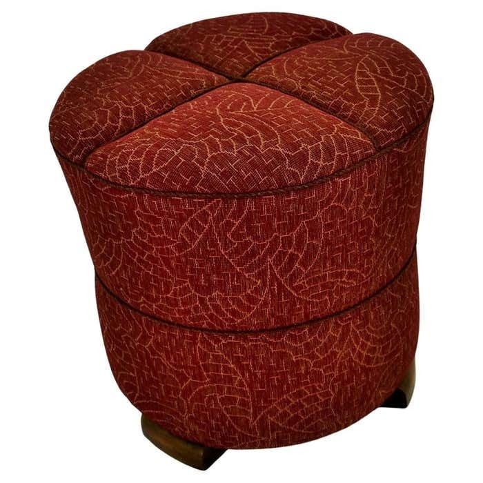 Art Deco Tabouret By Jindrich Halabala For Up Zavody, 1940s