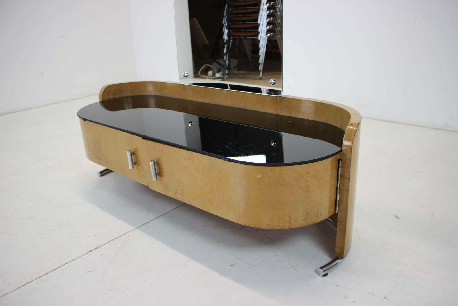 Art Deco Mirror Tubular Cabinet, Czechoslovakia, 1937 photo 1895.0