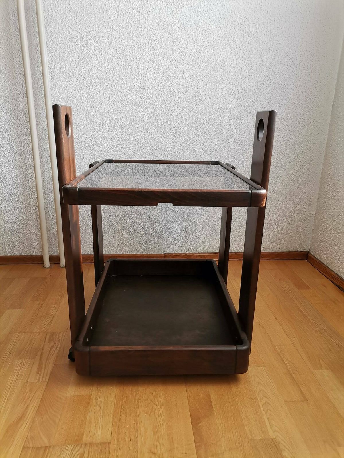 Vintage Serving Trolley Attributed To Gianfranco Frattini / 60s 70s Italian Design / Mid Century Modern Rolling Bar Cart photo 320.0