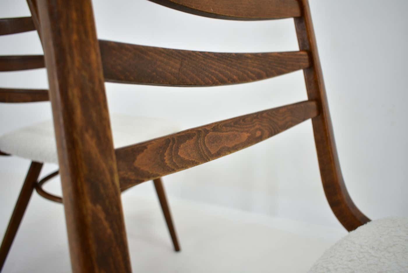 1960s Set Of Four Dining Bentwood Chairs By Ton, Czechoslovakia photo Furniture