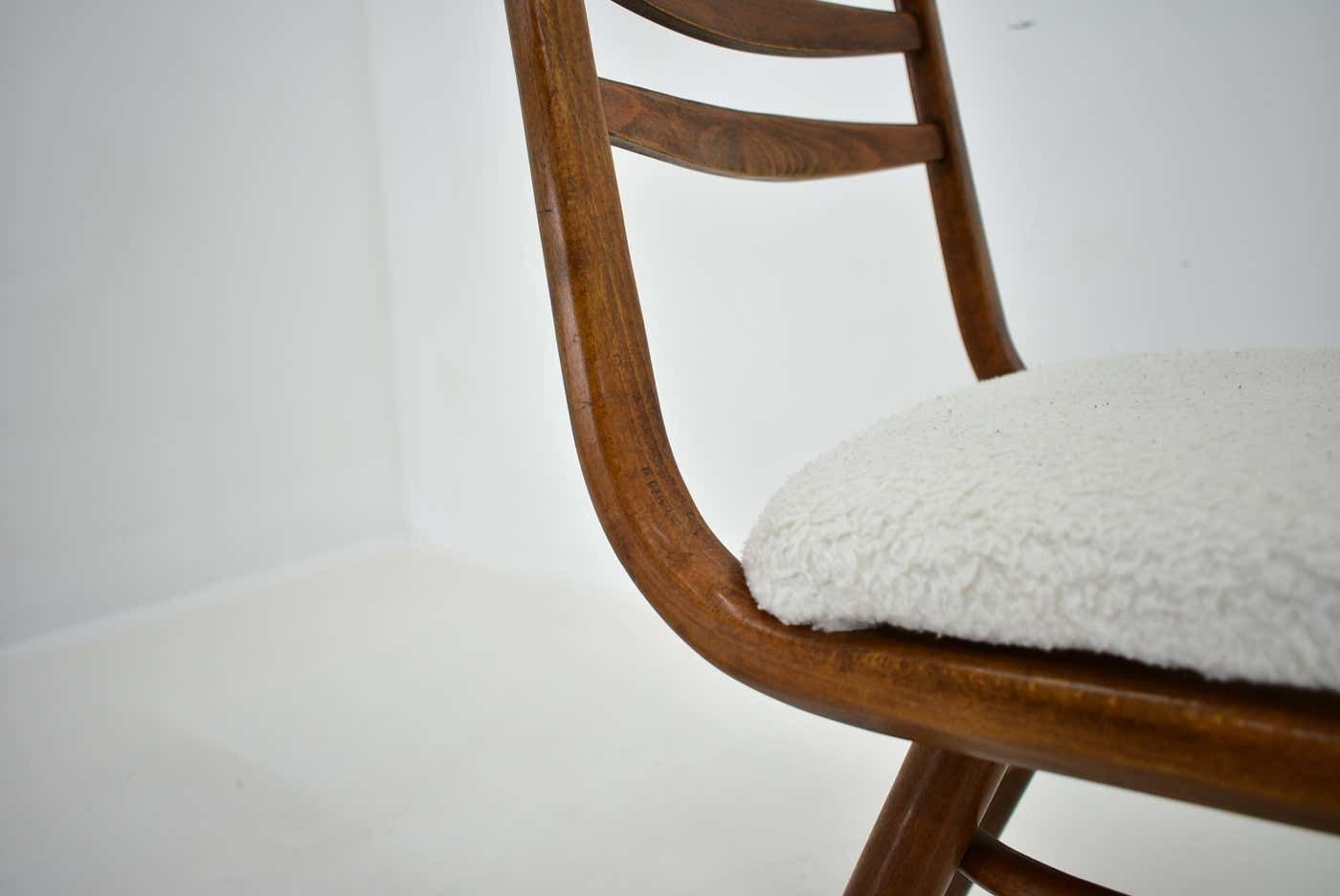 1960s Set Of Four Dining Bentwood Chairs By Ton, Czechoslovakia photo vintage