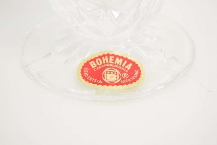 Mid Century Crystal Vase, Bohemia, 1950's photo buy